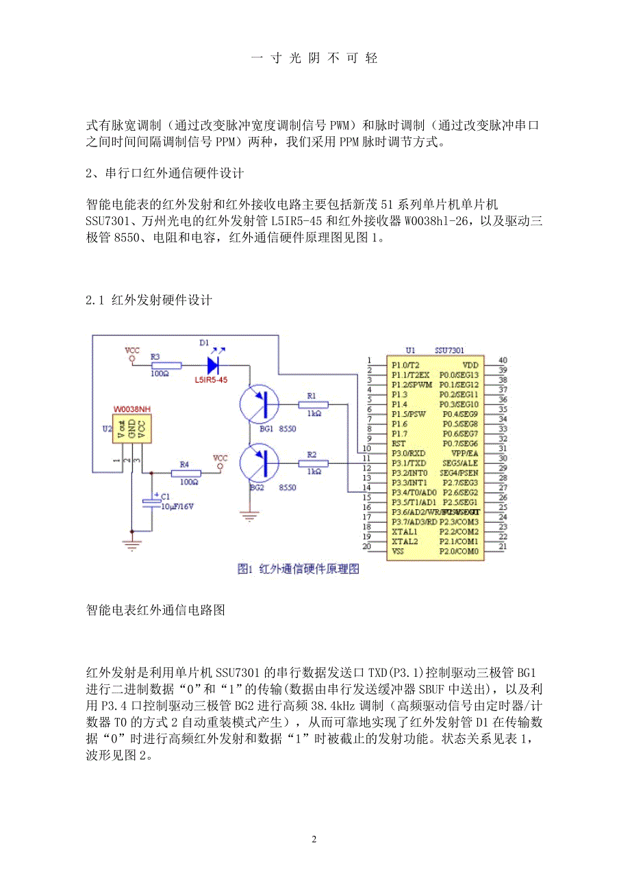 红外接收发送模块 W0038HL26、L5IR445(可用于智能电表)（2020年8月）.doc_第2页