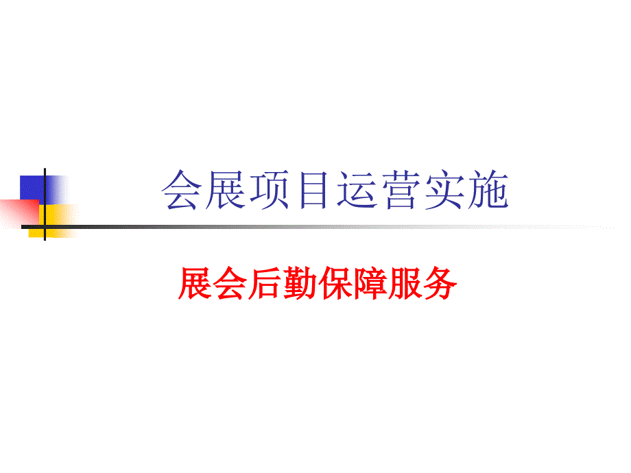 {项目管理项目报告}会展项目运营实施_第1页