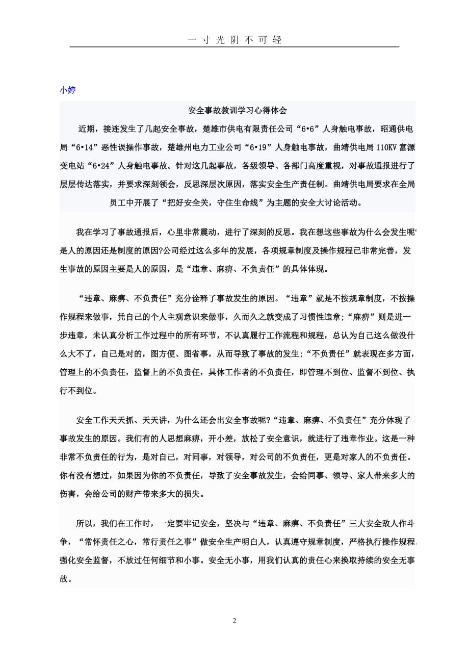 （整理）安全事故教训学习心得体会（2020年8月）.doc_第2页