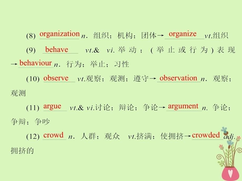 高考英语大一轮复习第1部分模块复习方略Unit1Womenofachievement课件新人教版必修4_第5页