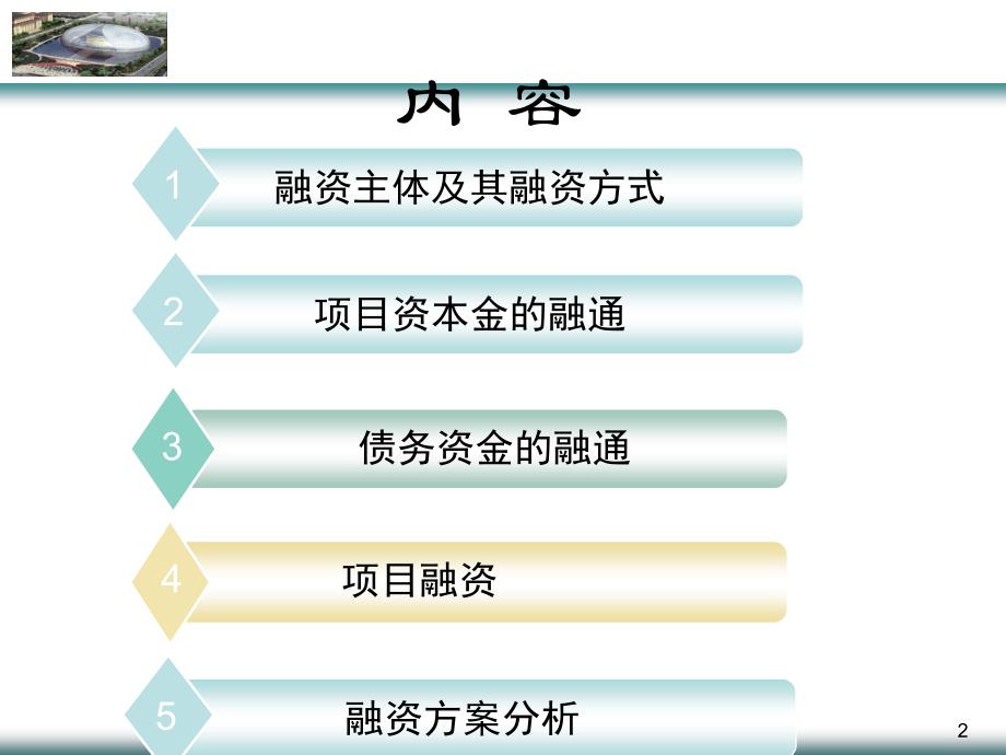 {项目管理项目报告}项目资金来源与融资方案PPT99页_第2页