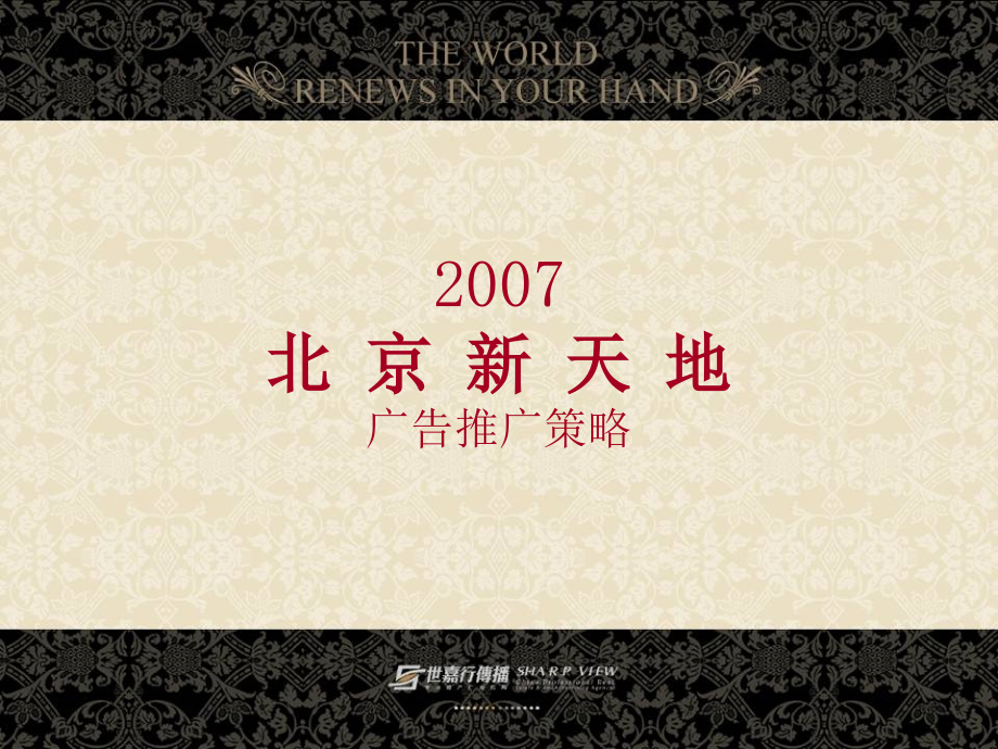 {战略管理}某市新天地项目年度广告推广策略13107386_第1页