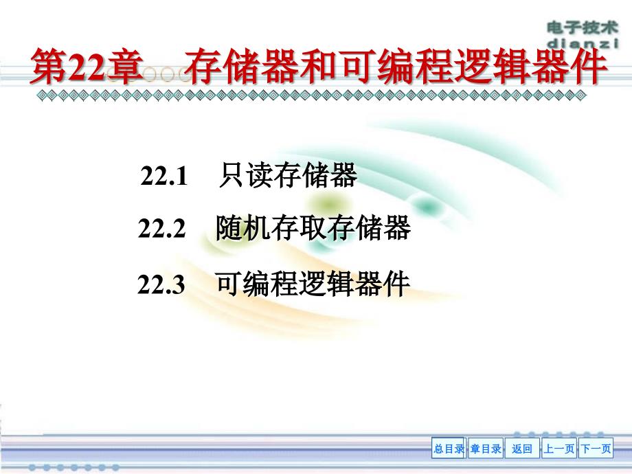 第22章--存储器和可编程逻辑器件讲义教材_第1页