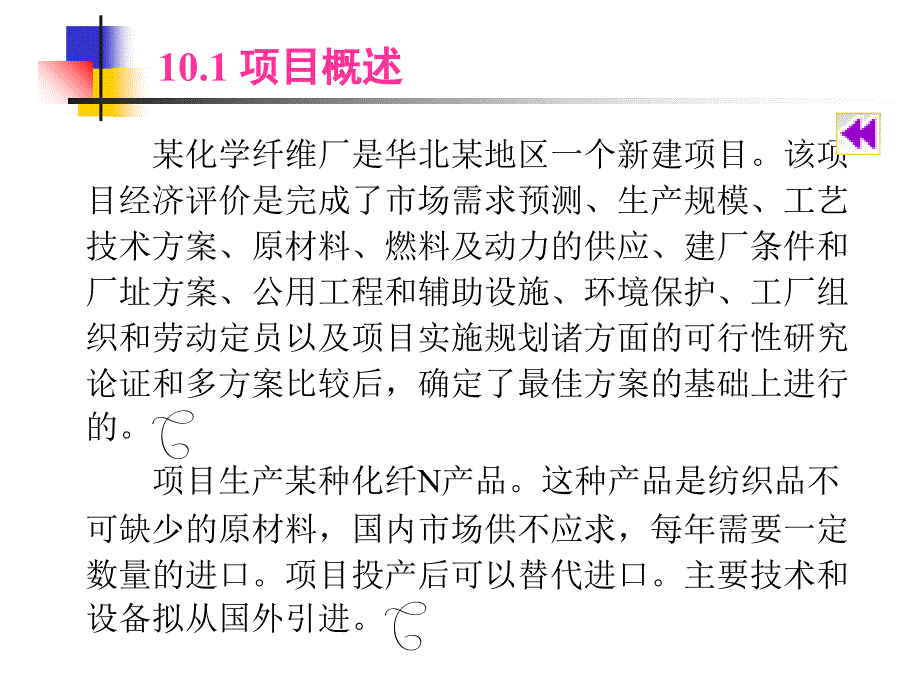 第十章某化学纤维项目经济评估案例培训讲学_第2页