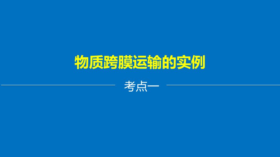 高考生物一轮复习第2单元细胞的基本结构和物质的运输第7讲细胞的物质输入和输出课件_第4页