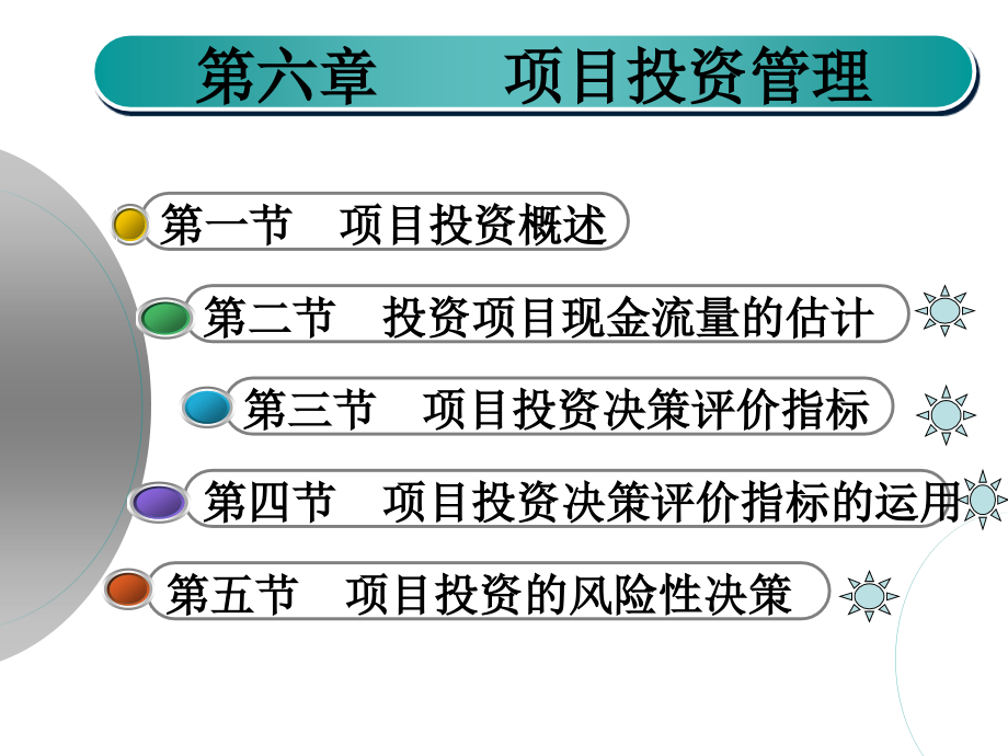 {项目管理项目报告}第六章项目投资管理_第1页