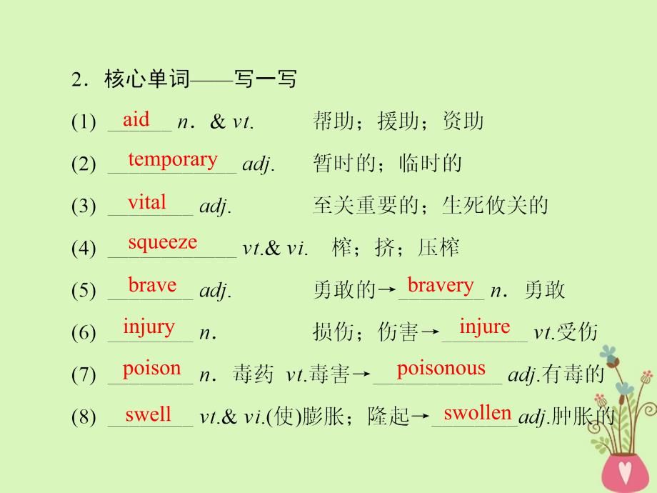 高考英语大一轮复习第1部分模块复习方略Unit5Firstaid课件新人教版必修5_第3页