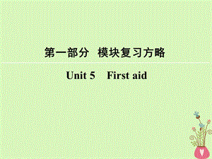 高考英语大一轮复习第1部分模块复习方略Unit5Firstaid课件新人教版必修5