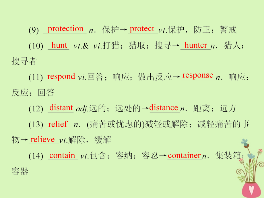 高考英语大一轮复习第1部分模块复习方略Unit4Wildlifeprotection课件新人教版必修2_第4页