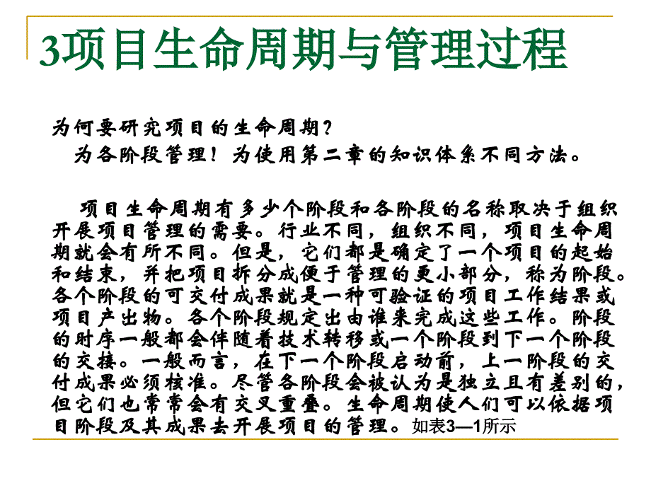 {项目管理项目报告}项目生命周期和项目管理过程概述_第4页