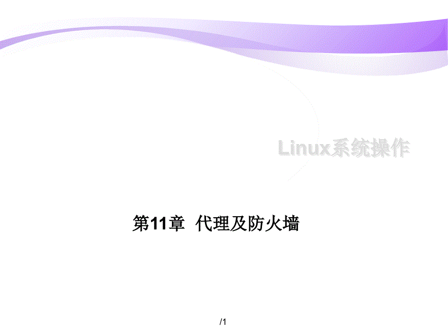 第11章 代理及防火墙教学材料_第1页