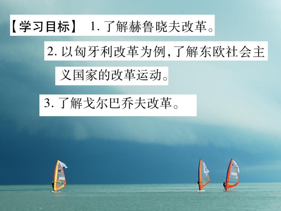 九年级历史下册第五单元社会主义国家的改革与演变第12课苏联和东欧社会主义国家的改革作业课件岳麓版_第2页