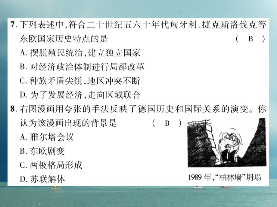 九年级历史下册第五、六单元达标测试卷作业课件新人教版_第4页