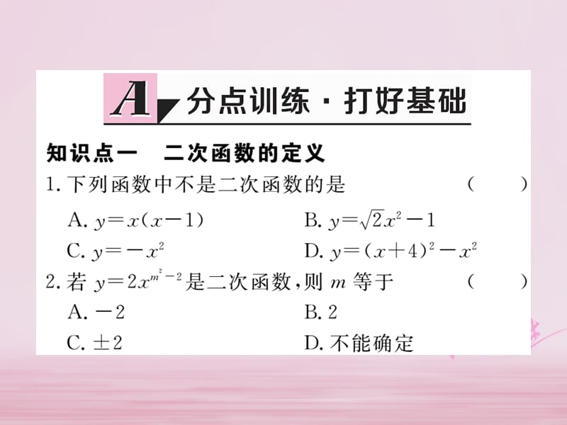 九年级数学下册第二章二次函数2.1二次函数练习课件（新版）北师大版_第3页