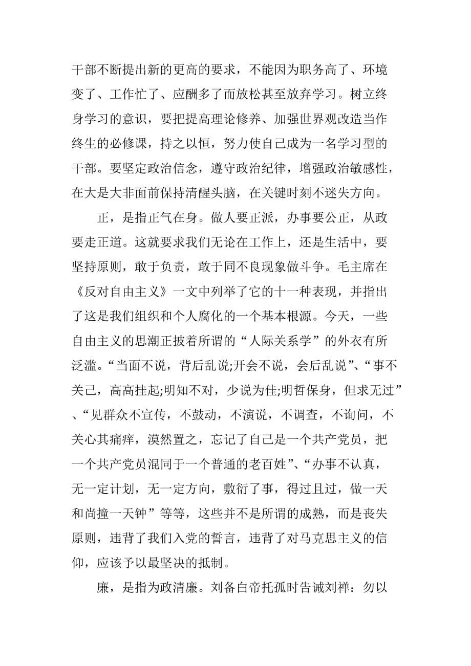 任前廉政谈话会上的表态发言材料（最新）三篇_第5页