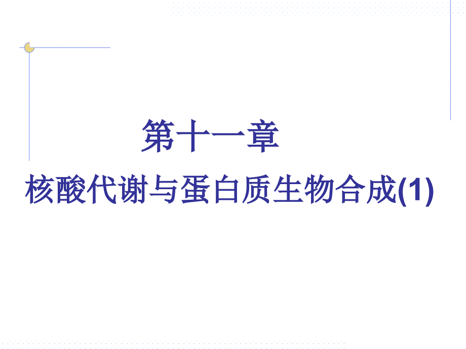 生物化学核酸代谢与蛋白质生物合成1讲义资料_第1页