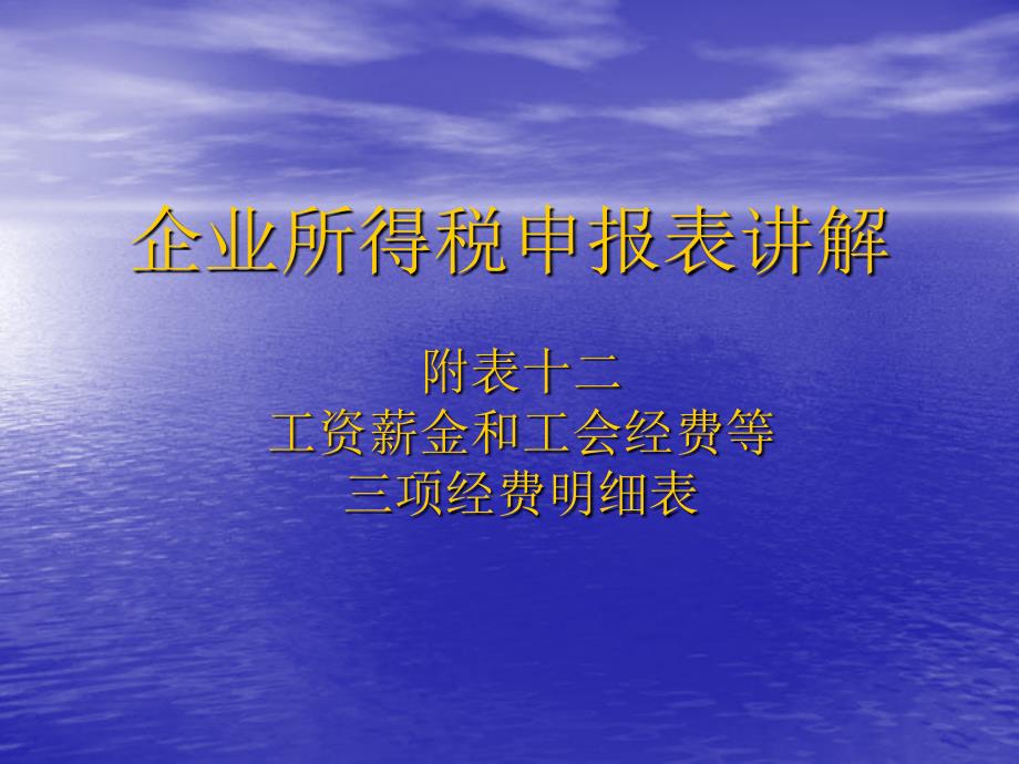 所得税申报表D教学幻灯片_第1页