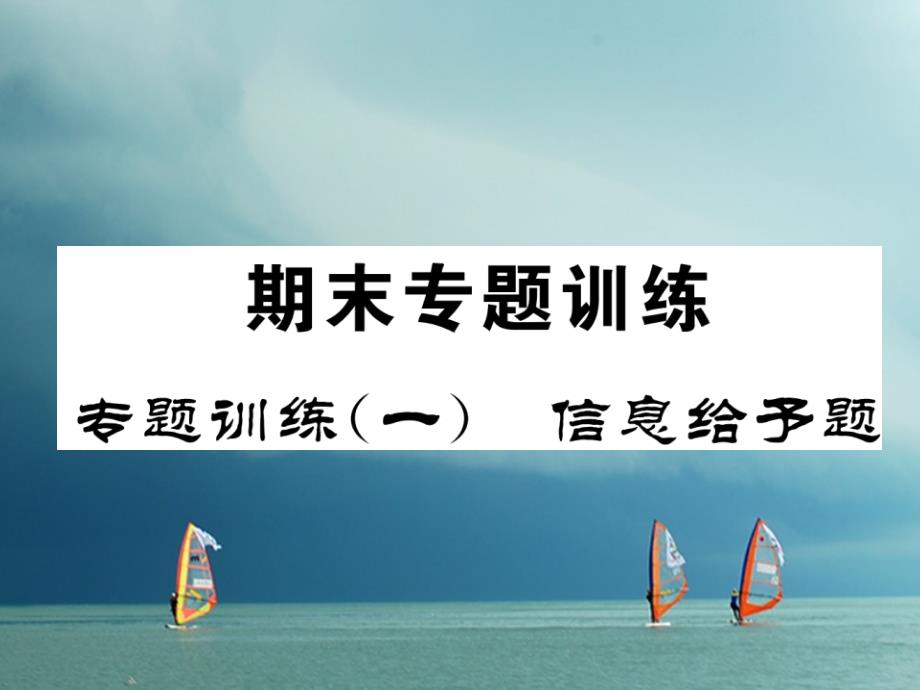 九年级化学下册专题训练1信息给予题作业课件（新版）新人教版_第1页