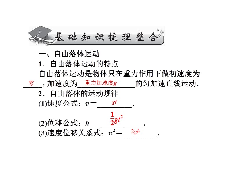 新高考第一轮物理总复习课件第1章第3节自由落体与竖直上抛运动_第2页