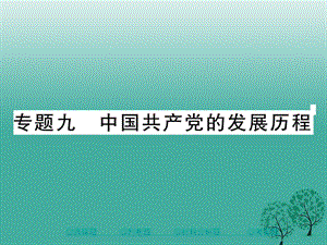 中考历史总复习第二部分专题突破专题九中国共产党的发展历程课件