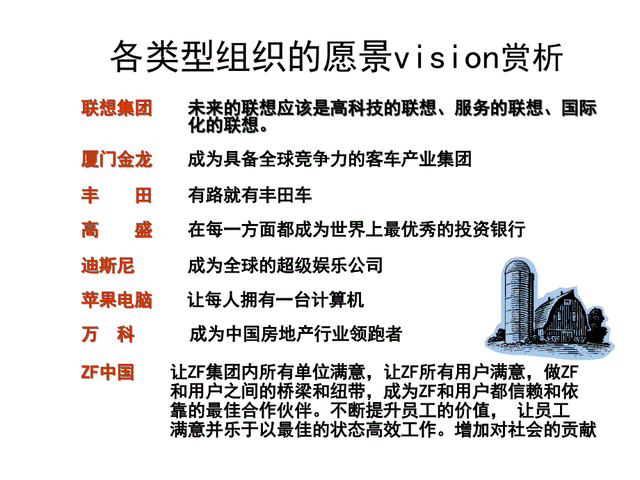 全球著名的企业使命愿景汇总表课件_第3页