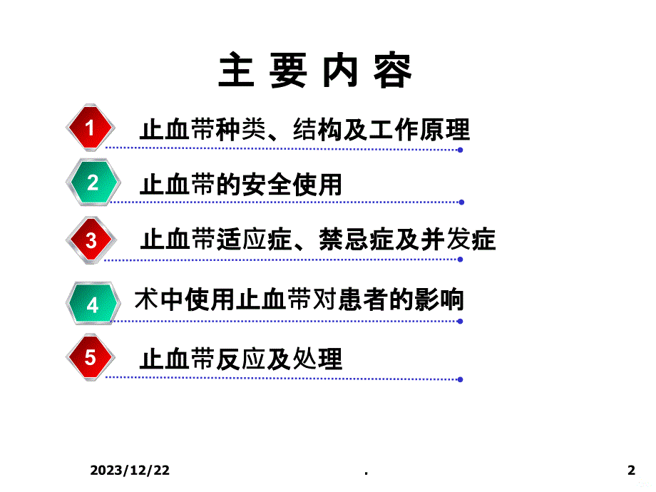 术中使用止血带对患者的影响PPT课件_第2页