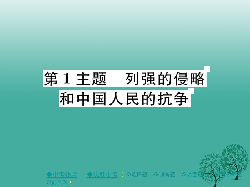 中考历史总复习第一部分主题探究第1主题列强的侵略和中国人民的抗争课件_第1页