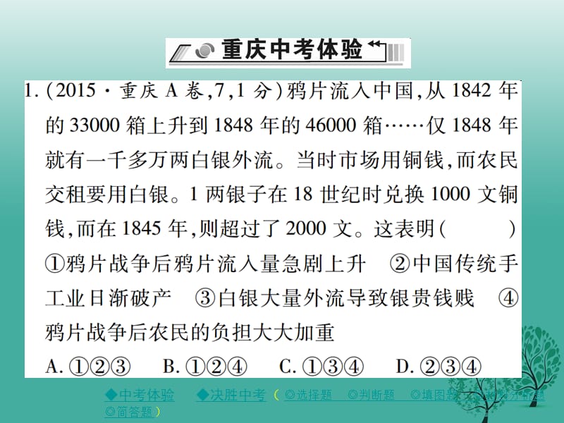 中考历史总复习第一部分主题探究第1主题列强的侵略和中国人民的抗争课件_第2页