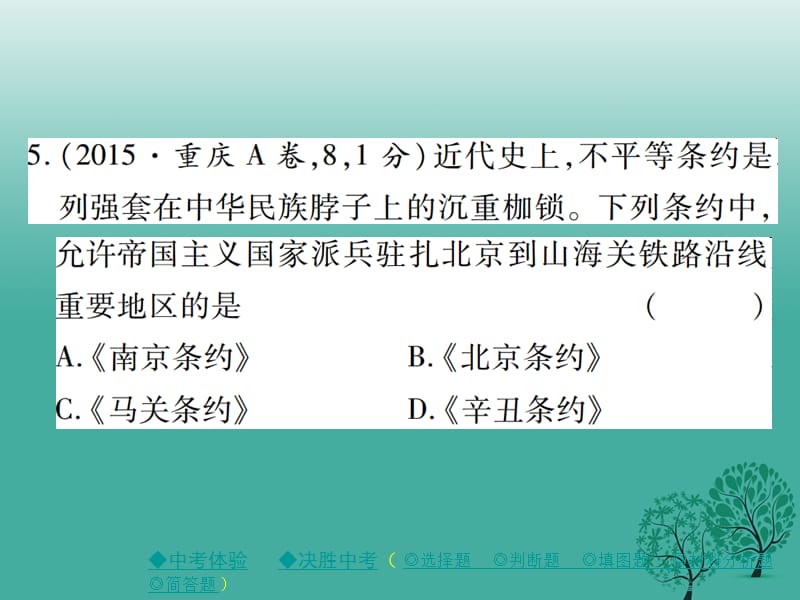 中考历史总复习第一部分主题探究第1主题列强的侵略和中国人民的抗争课件_第5页