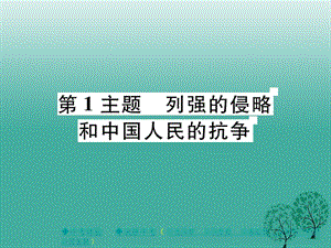 中考历史总复习第一部分主题探究第1主题列强的侵略和中国人民的抗争课件