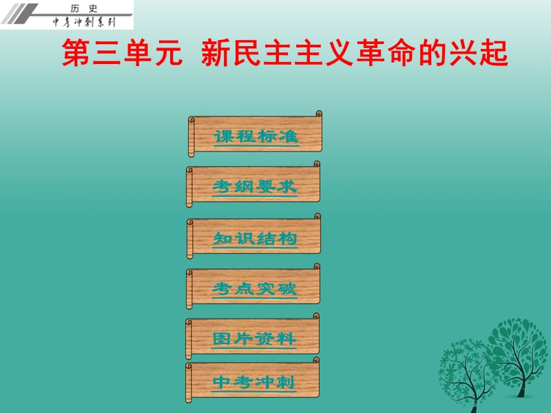 中考历史总复习第二部分中国近代史第三单元新民主主义革命的兴起课件_第1页