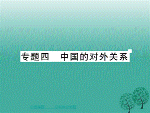 中考历史总复习第二部分专题突破专题四中国的对外关系课件