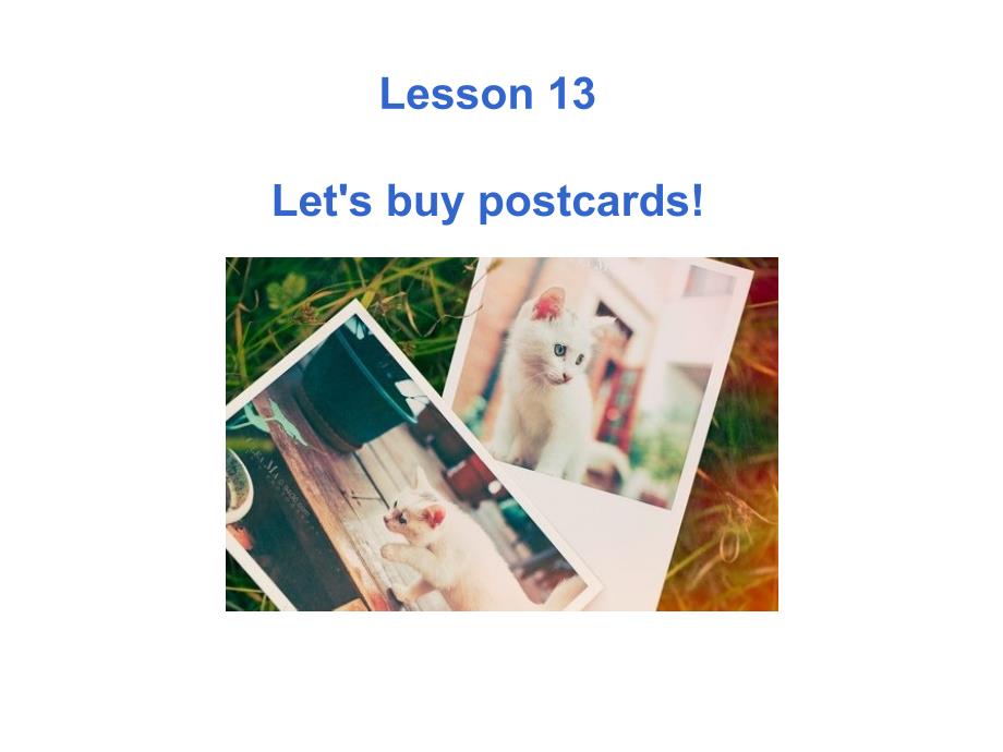 推荐Lesson13Let’sBuyPostcards课件1_第1页