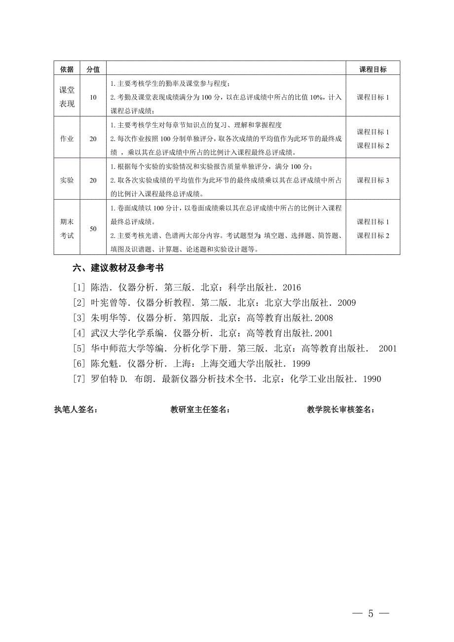 附件3：《中南民族大学课程教学大纲模板（其他专业）》（_第5页