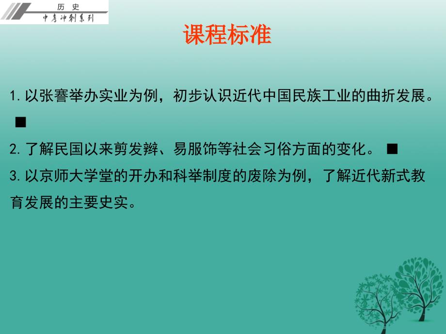 中考历史总复习第二部分中国近代史第六单元经济和社会生活科学技术和思想文化课件_第2页