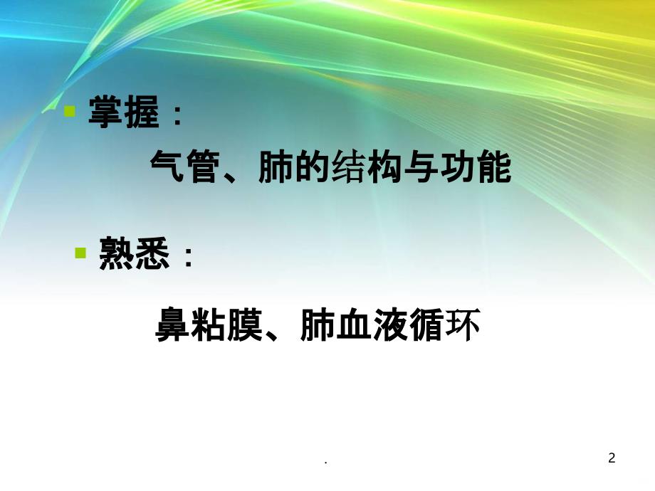 名师推荐呼吸系统生理及常见病PPT课件_第2页