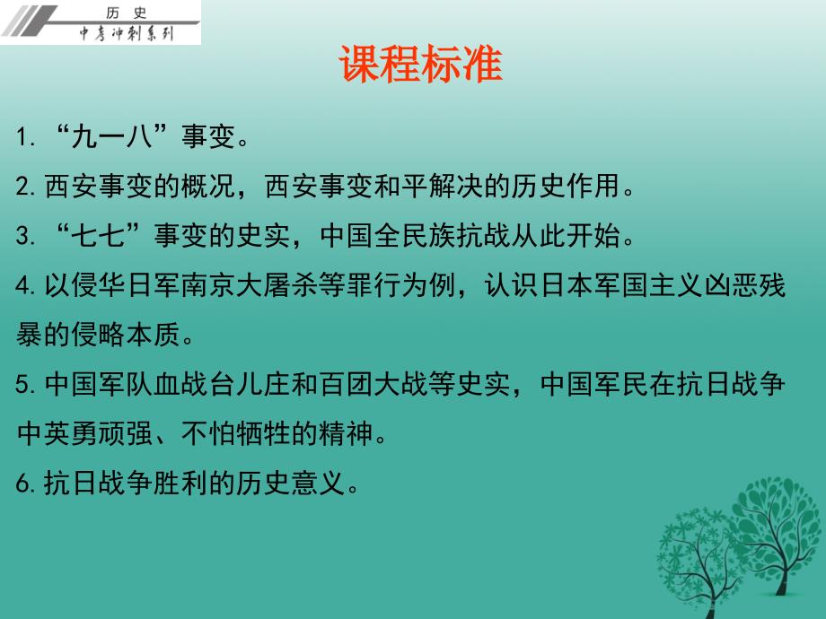 中考历史总复习第二部分中国近代史第四单元中华民族的抗日战争课件_第2页