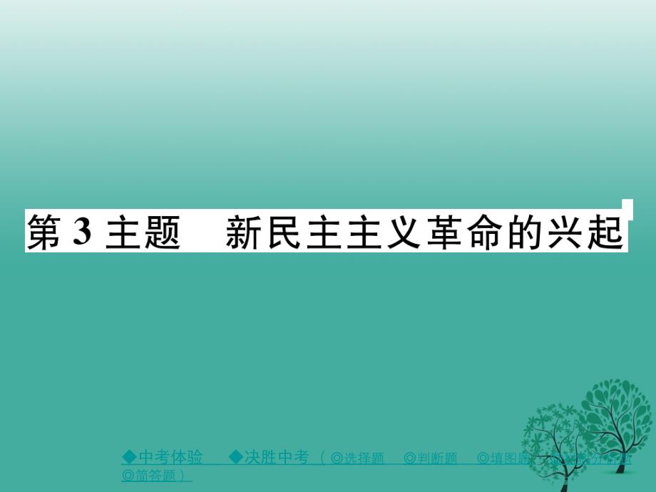 中考历史总复习第一部分主题探究第3主题新民主主义革命的兴起课件_第1页