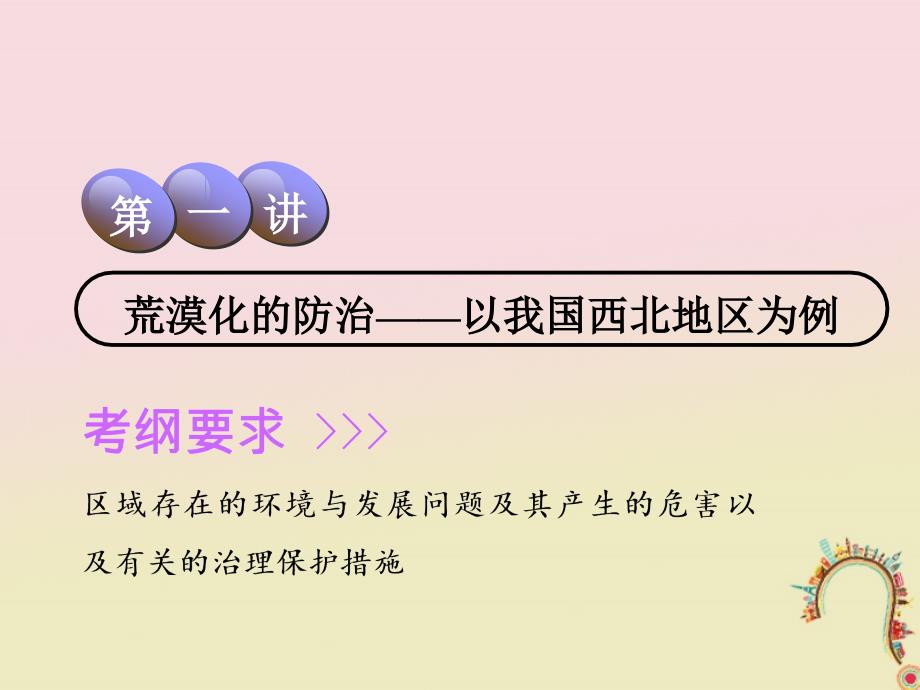 2019届高考地理一轮复习 第十五章 区域生态环境建设 第一讲 荒漠化的防治——以我国西北地区为例课件_第2页