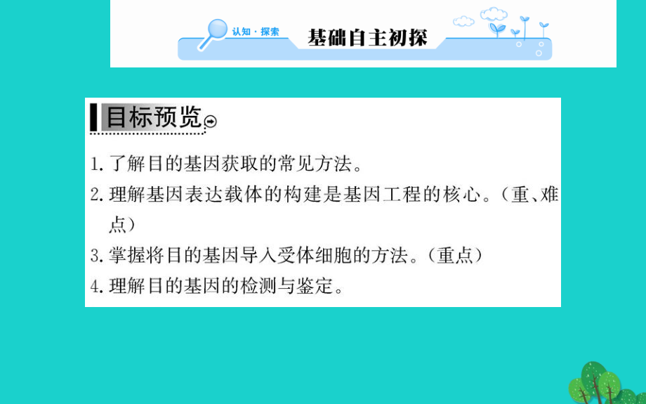 2017高中生物 专题1 基因工程 1.2 基因工程的基本操作程序课件 新人教版选修3_第3页