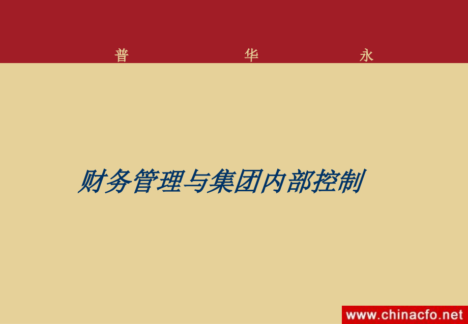 财务管理与集团内部控制（经典推荐）培训教材_第1页