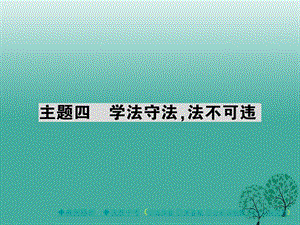 中考政治考点探究主题四学法守法法不可违复习课件