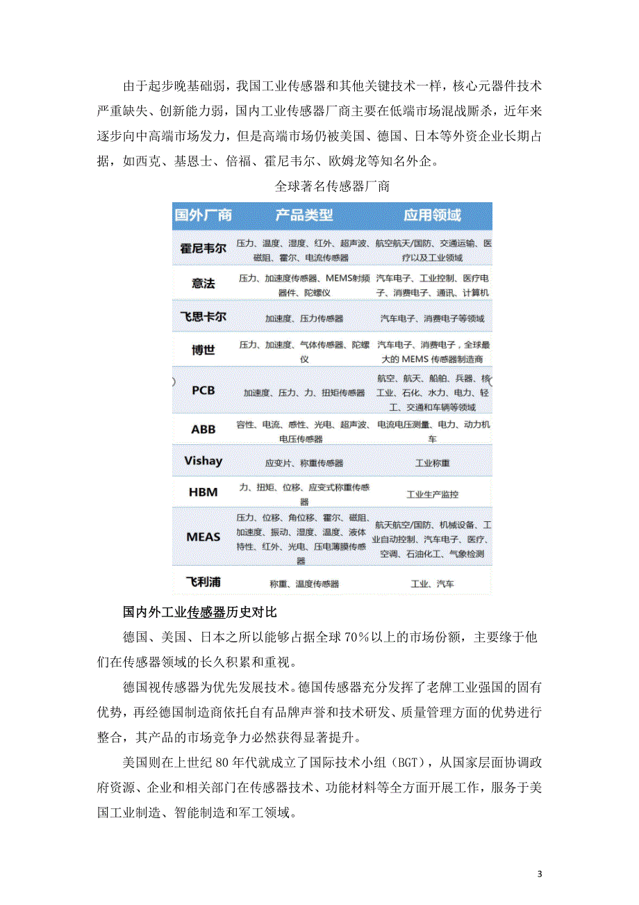 工业传感器分类和全球厂商格局_第3页