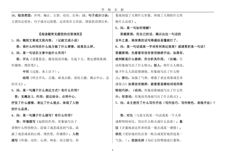 （2020年7月整理）八年级下册语文复习提纲.doc_第4页