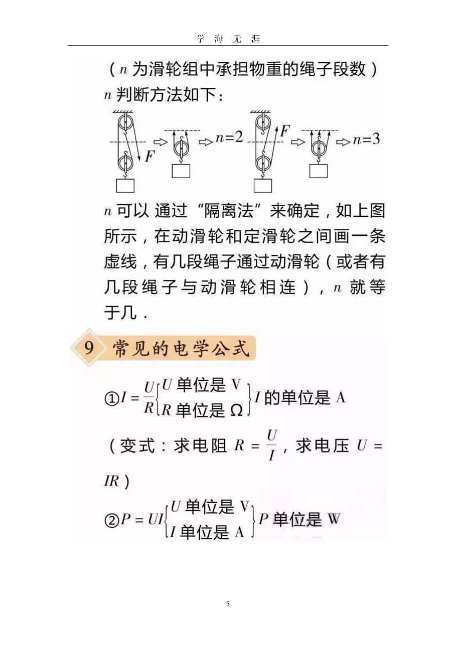 （2020年7月整理）中考必背物理公式.doc_第5页