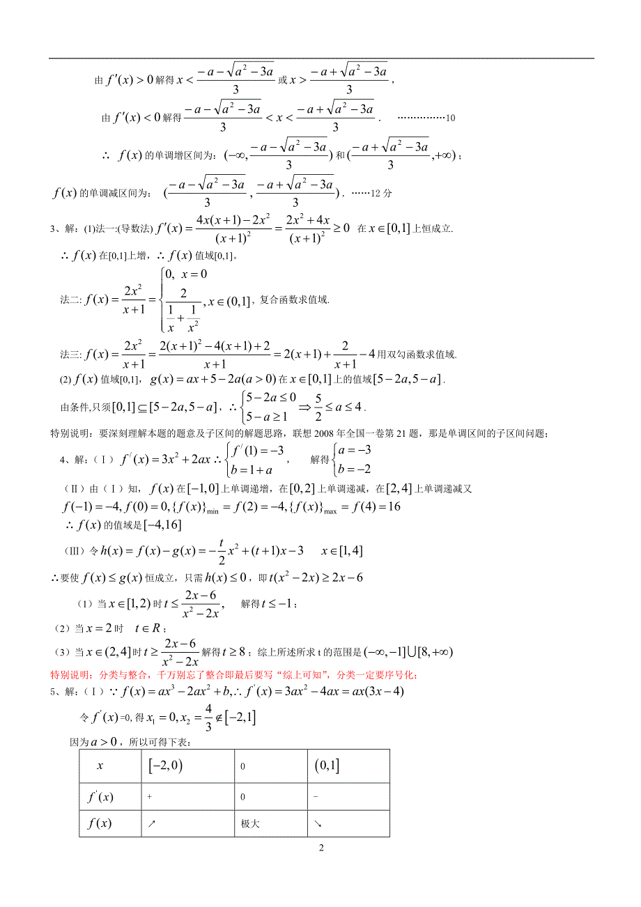 2020高考数学函数与导数综合题型分类总结_第2页