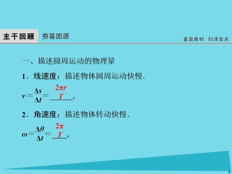 （新课标）2017年高考物理大一轮复习 第4章 曲线运动 万有引力与航天 第3节 圆周运动课件_第3页