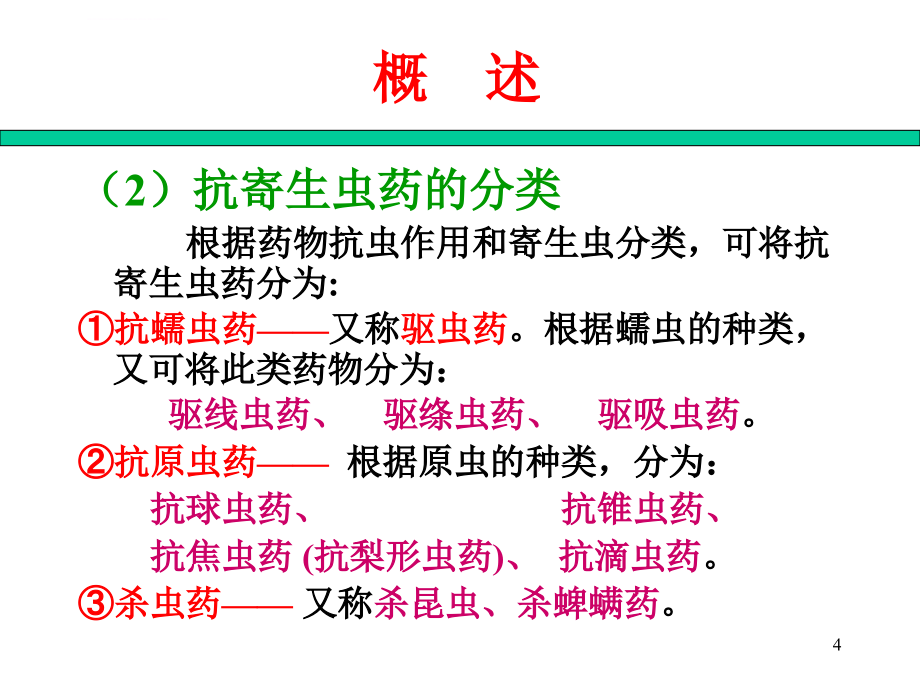 动物药理学 第三章 抗寄生虫药课件_第4页