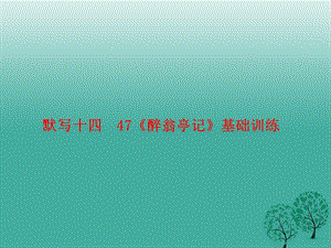 中考语文基础训练默写十四47《醉翁亭记》复习课件