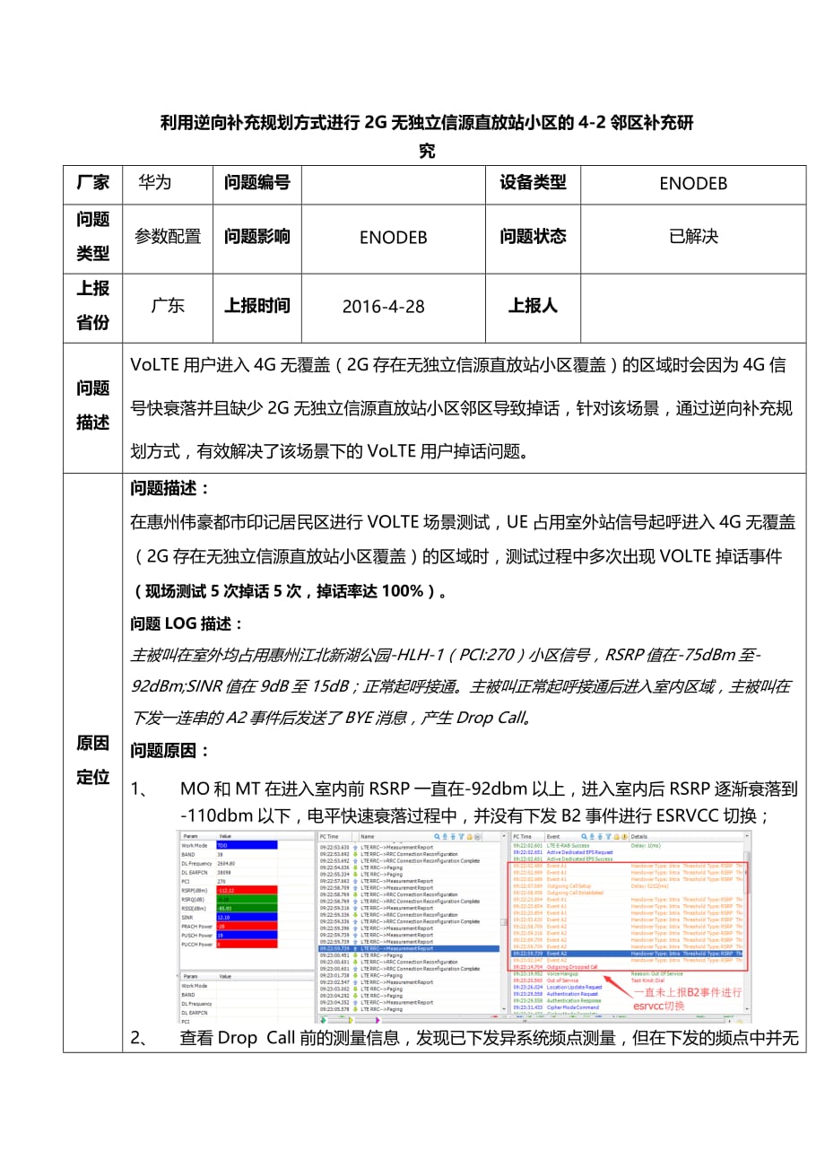 广东-eNodeB-4月-利用逆向补充规划方式进行2G无独立信源直放站小区的4-2邻区补充研究_第1页